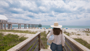 Destination travel video content featuring Surfside Beach pier in South Carolina